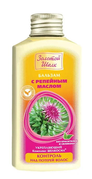 ЗОЛОТОЙ ШЕЛК бальзам д/волос контроль над потерей с репейным маслом 90мл ЗШ4363
