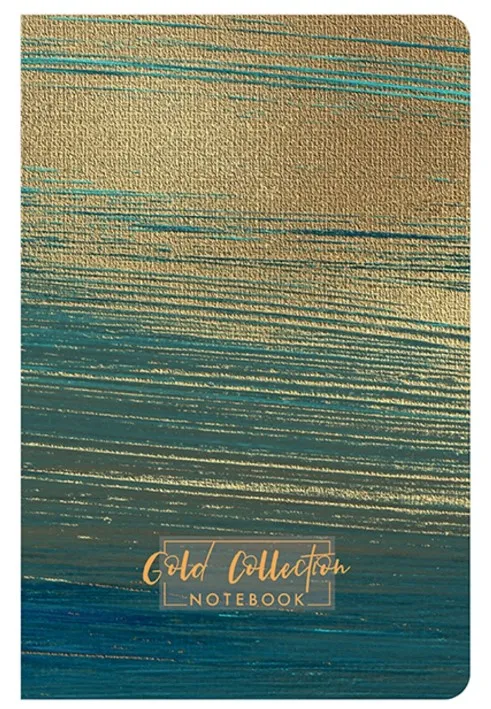 Блокнот А6 96л gold collection клетка спираль голубой 3272