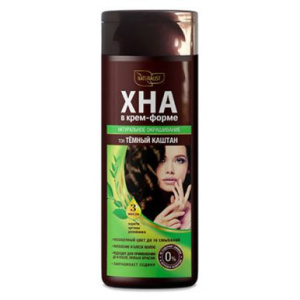 NATURALIST хна д/волос в крем-форме т.тёмный каштан 170мл