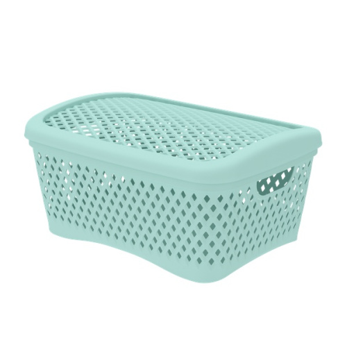 Корзинка ромбики цв.мята М 29,5*22*14см АП457/50