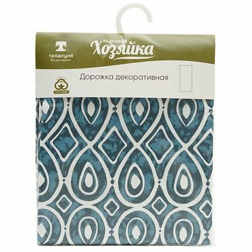 ТРАДИЦИЯ дорожка декоративная орнамент белый 40х145см