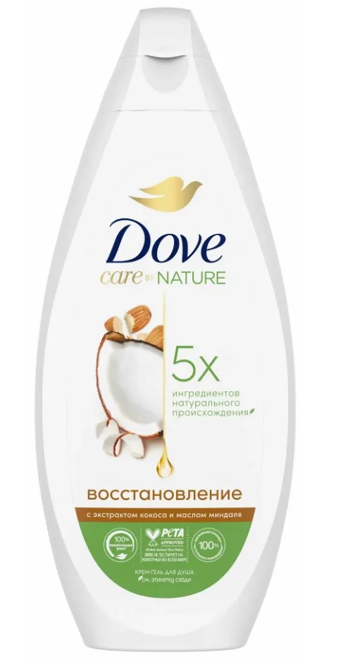 DOVE крем-гель д/душа ритуал красоты восстановление кокос и миндаль 250мл