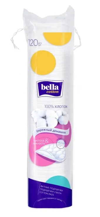 BELLA Cotton подушечки ватные 120шт