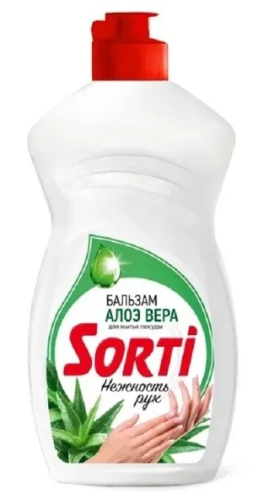 SORTI средство д/мытья посуды алоэ вера 450мл