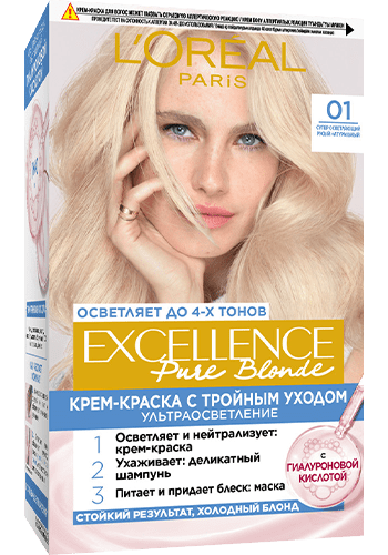 LOREAL EXCELLENCE краска д/волос блонд сюпрем т.01 сверх св.русый натуральный