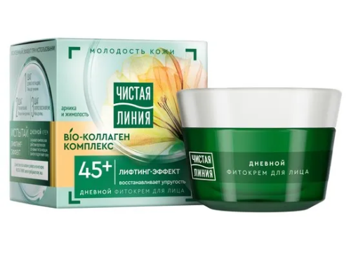 ЧИСТАЯ ЛИНИЯ фито-крем д/лица дневной от 45лет арника и жимолость 45мл