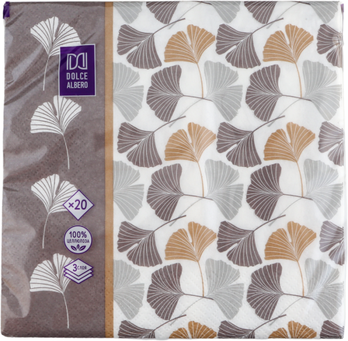 PERO Prestige салфетки столовые флора декор 3сл. 33*33см 20шт