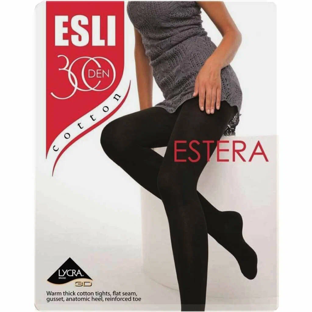 ESLI колготки женские хлопковые estera 300 14С-65СПЕ nero р.5