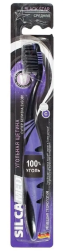 SILCAMED щетка зубная black star ср.жесткости 623
