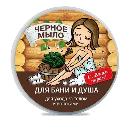 ФЛОРЕСАН мыло густое д/бани и душа д/ухода за телом и волосами черное 450мл Ф37