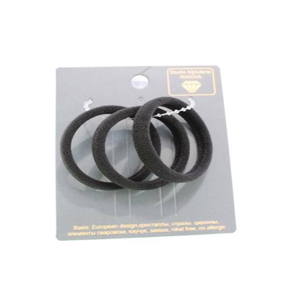 RINOVA  Резинка д/волос CLASSIC, черная большая, 3шт 500534                                        