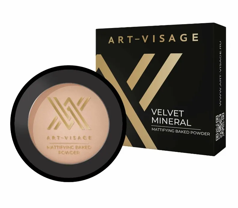 ART-VISAGE пудра д/лица запечённая velvet mineral 03