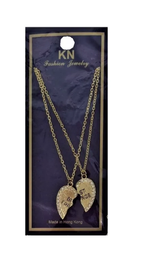 Подвески парные с сердцами цв. серебро