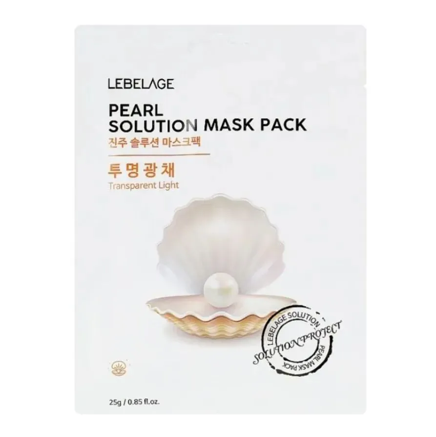 LEBELAGE маска д/лица тканевая с экстрактом жемчуга 25г