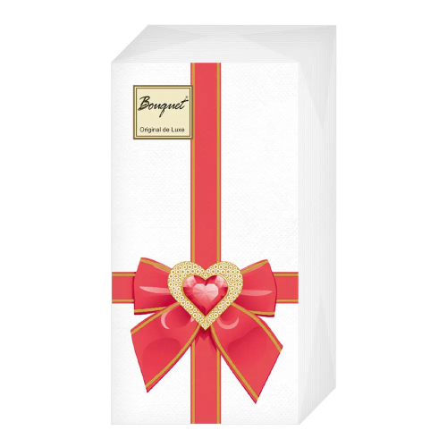 BOUQUET Original салфетки верт столовые подарок с любовью красный 2сл. 33*33см 20шт