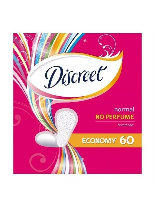 DISCREET прокладки ежедневные трио нормал плюс 60шт AD 055/676/119