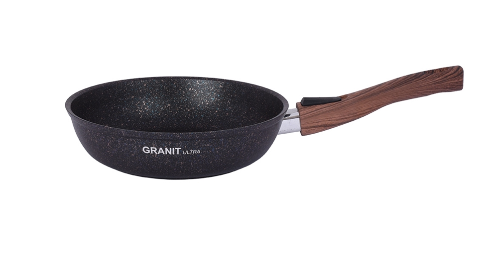 KUKMARA Сковорода 28см со съемной ручкой Granit ultra Induction blue