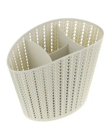 Сушилка д/столовых приборов вязание цвет белый ротанг М1166/24