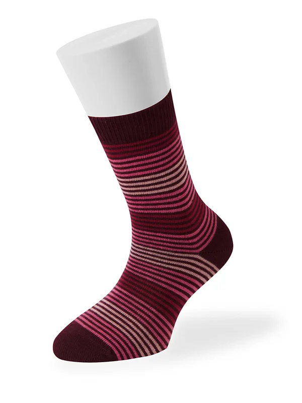 OMSA носки детские в полоску 21P11 bordo р.27-30