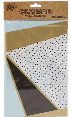 ВЕСЕЛАЯ ЗАТЕЯ скатерть мятная роскошь п/э 130*180см 1502-4410