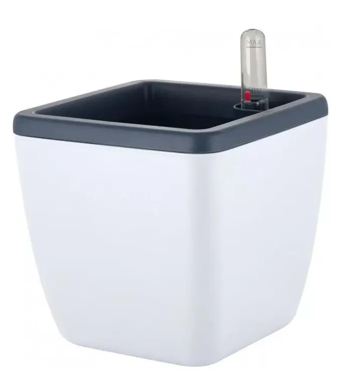 Кашпо ingreen munchen с автополивом квадратный белоснежный жасмин 5л