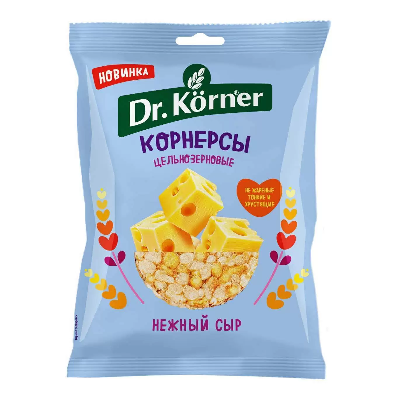 Чипсы-корнерсы Доктор Кёрнер цельнозерновые кукурузно-рисовые с сыром 50г; 28