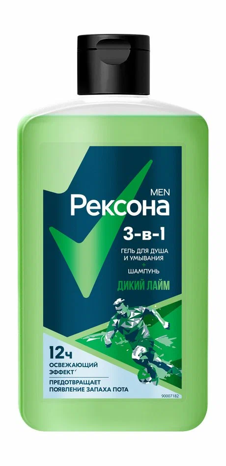 РЕКСОНА MEN гель д/душа 3в1 дикий лайм 750мл
