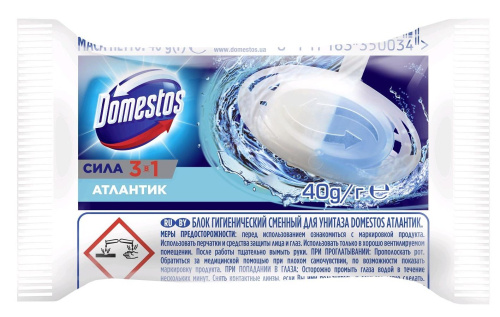 DOMESTOS см.блок д/унитаза атлантика 40г