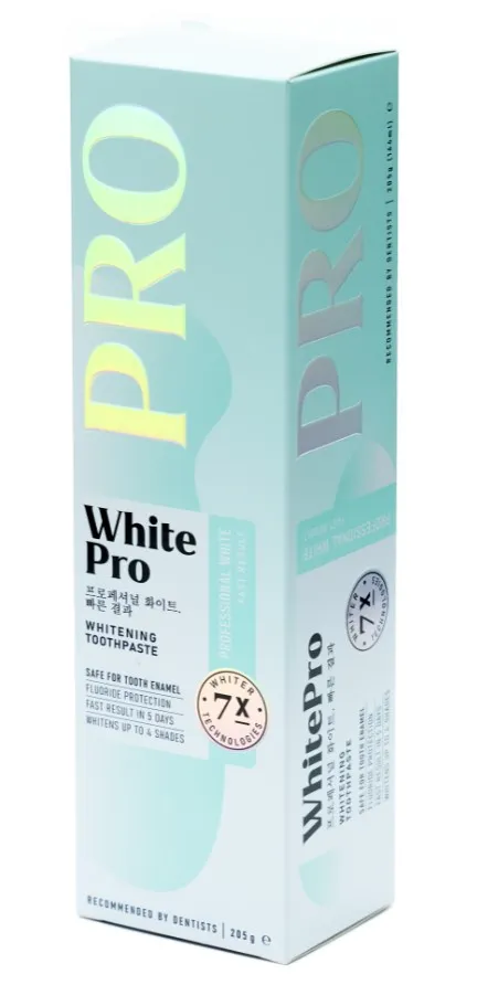 WHITE PRO паста зубная отбеливающая с усиленной формулой д/экспресс-результата 205г