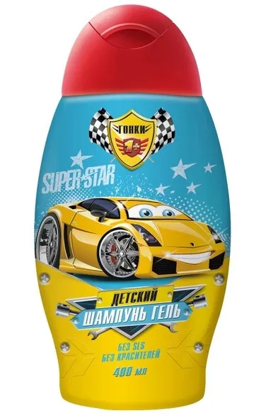 ТАЧКИ Гонки шампунь-гель д/душа детский 2в1 400мл