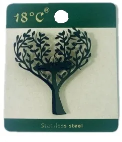 Брошь Дерево цв.черный нерж.сталь L 230690