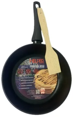HELPER Brilliant сковорода 26см ручка с покрытием soft touch цв.черный BR4526