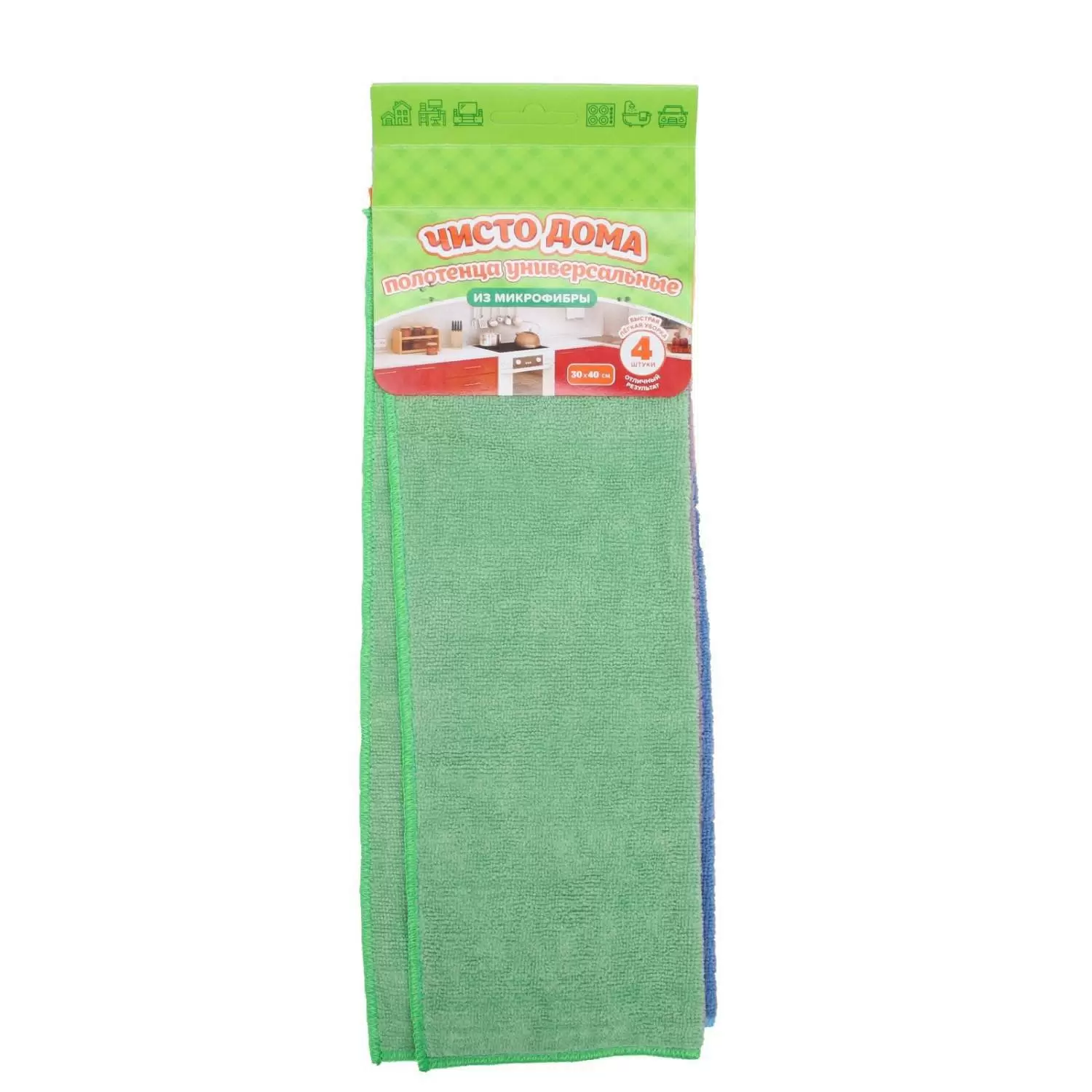 ЧИСТО ДОМА полотенце из микрофибры 30*40см