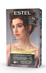ESTEL Color signature краска д/волос стойкая крем-гель т.6/74 парижские каштаны