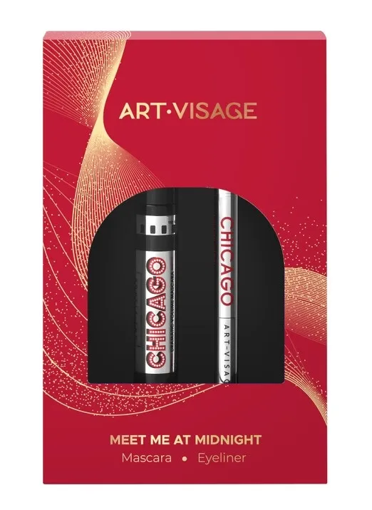 ART-VISAGE набор подарочный meet me at midnight: тушь chicago, подводка-фломастер д/глаз chicago