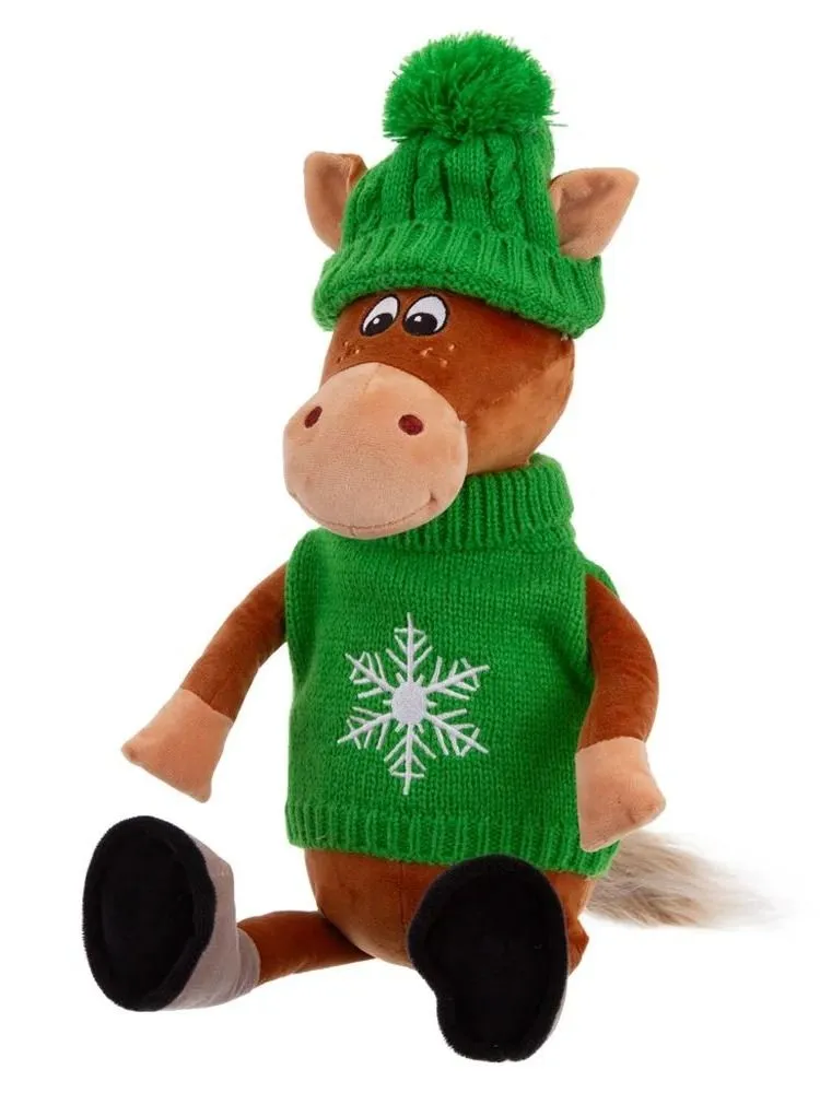 RELANA Игрушка мягкая конь в шапочке и свитере Филипп 25см 25*13*15см