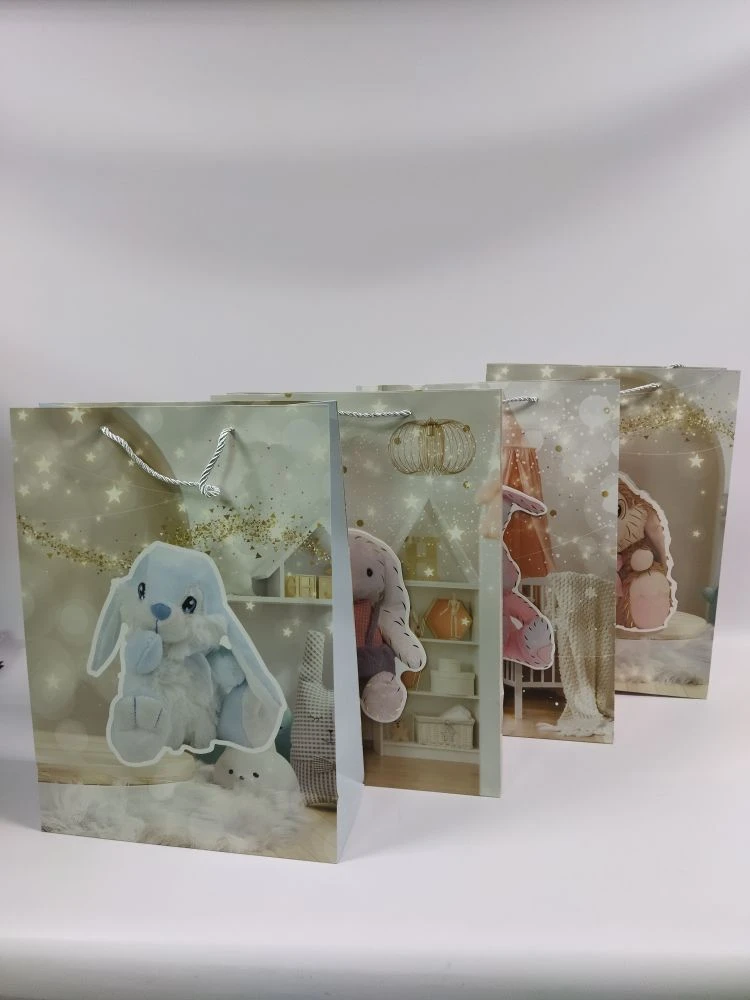 Пакет подарочный 30*41.5*12см Зайка коллаж ED0349