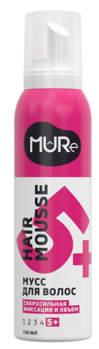 MURE мусс д/волос volume&max hold сверхсильная фиксация 5+ 150мл
