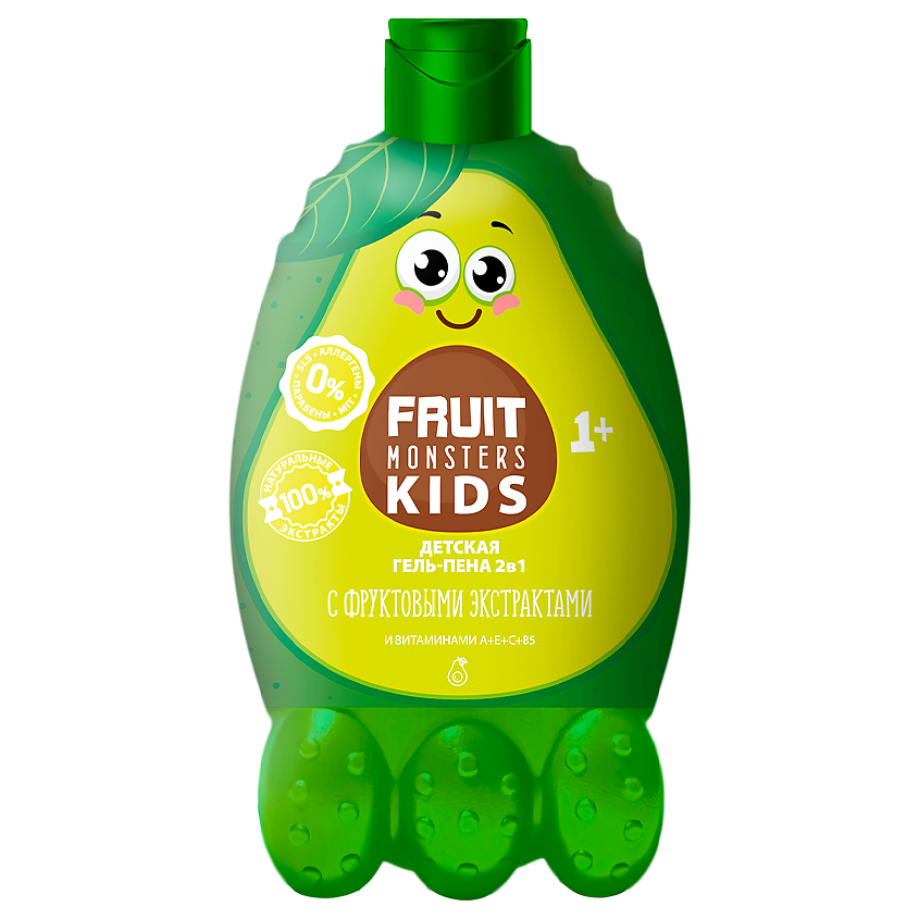 ФРУТОМОНСТРЫ гель-пена 2в1 детский авокадо 400мл