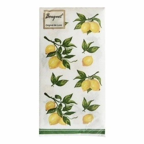 BOUQUET Original салфетки верт столовые скатерть с лимонами 2сл. 33*33см 20шт