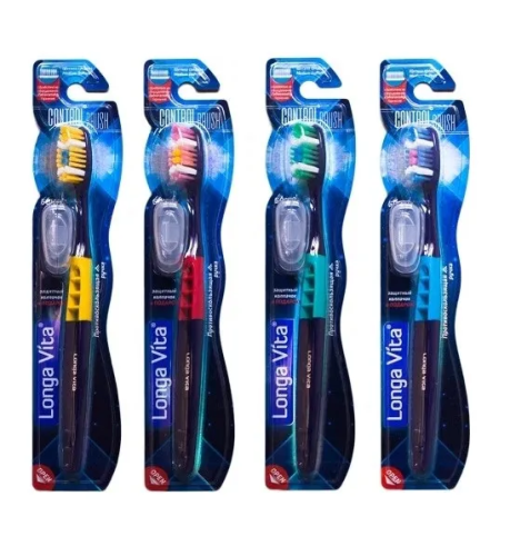 LONGA VITA щетка зубная сontrol ср.жесткости