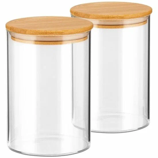 TECO набор банок с бамбуковой крышкой из 2-х шт 600мл TC-JS02-02