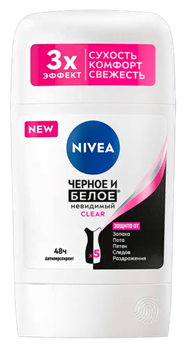 NIVEA антиперспирант жен. невидимая clear розовый 50мл стик