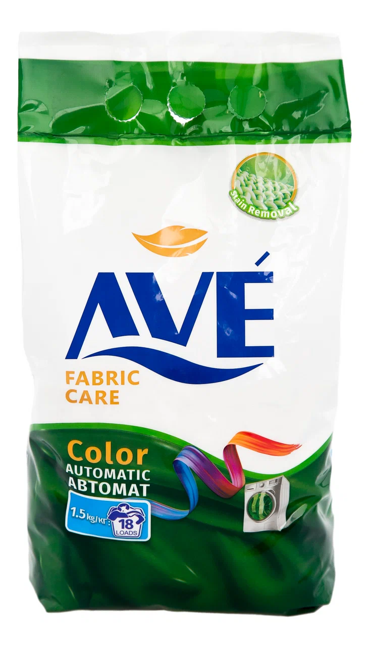 AVE порошок стир автомат д/стирки цветных вещей 1500г