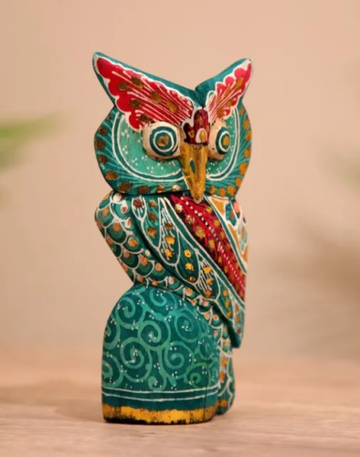 Сувенир филин дерево 15см 7779821