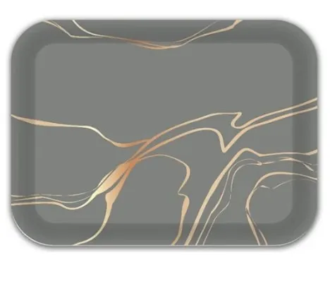 NATAM поднос столовый серый мрамор 1,8*33*24,5см RF10113