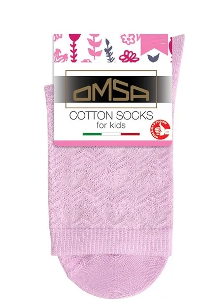 OMSA носки детские ажур 22A02 rosa chiaro р.31-34