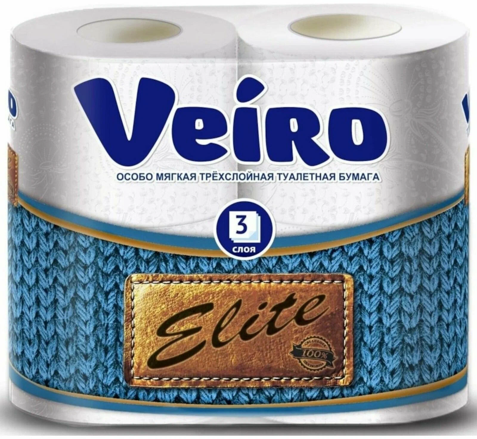 VEIRO Elite бумага туалетная белая 3сл. 4рулона