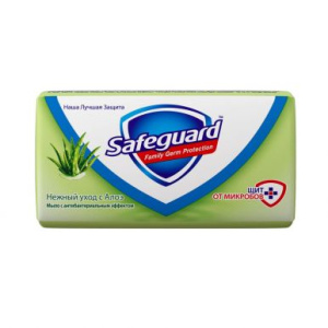SAFEGUARD мыло туалетное алоэ 90г SG824/342