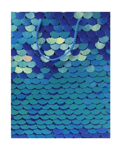 Пакет подарочный 26*32*13см паетки 88087